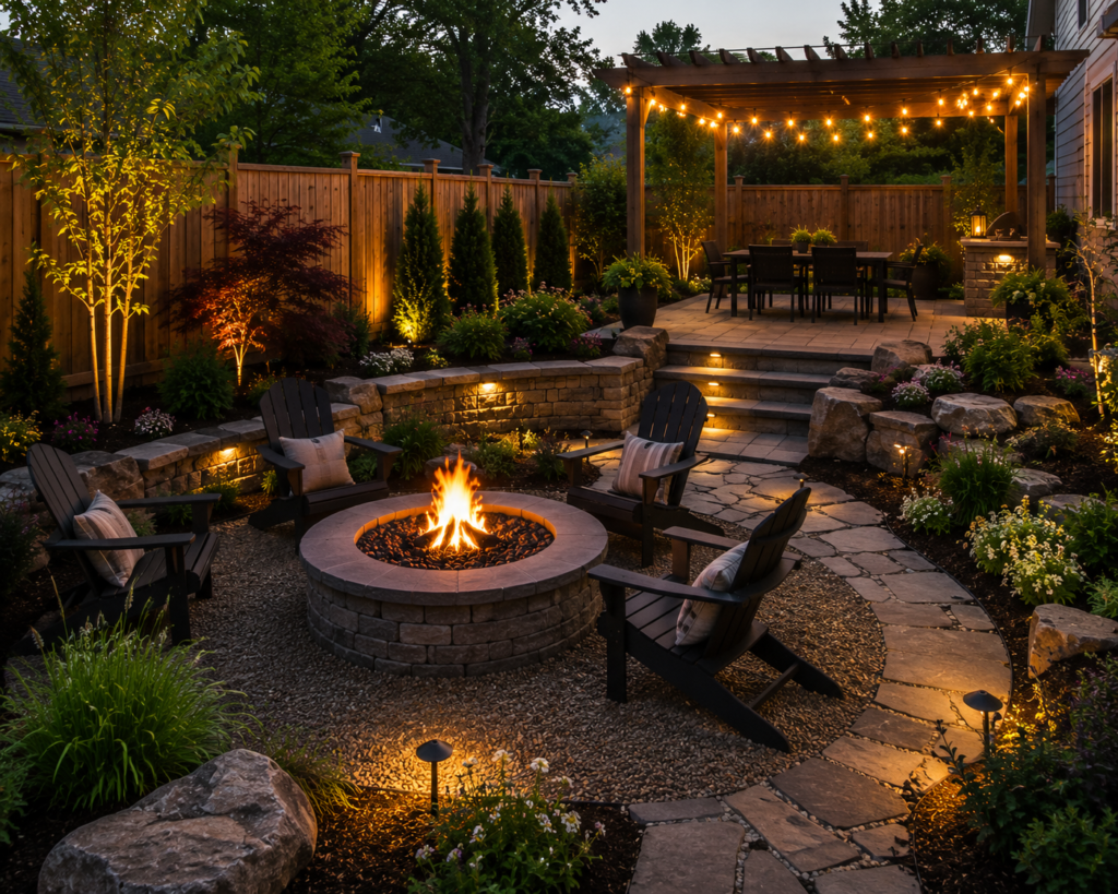backyard fire pit ideas landscaping